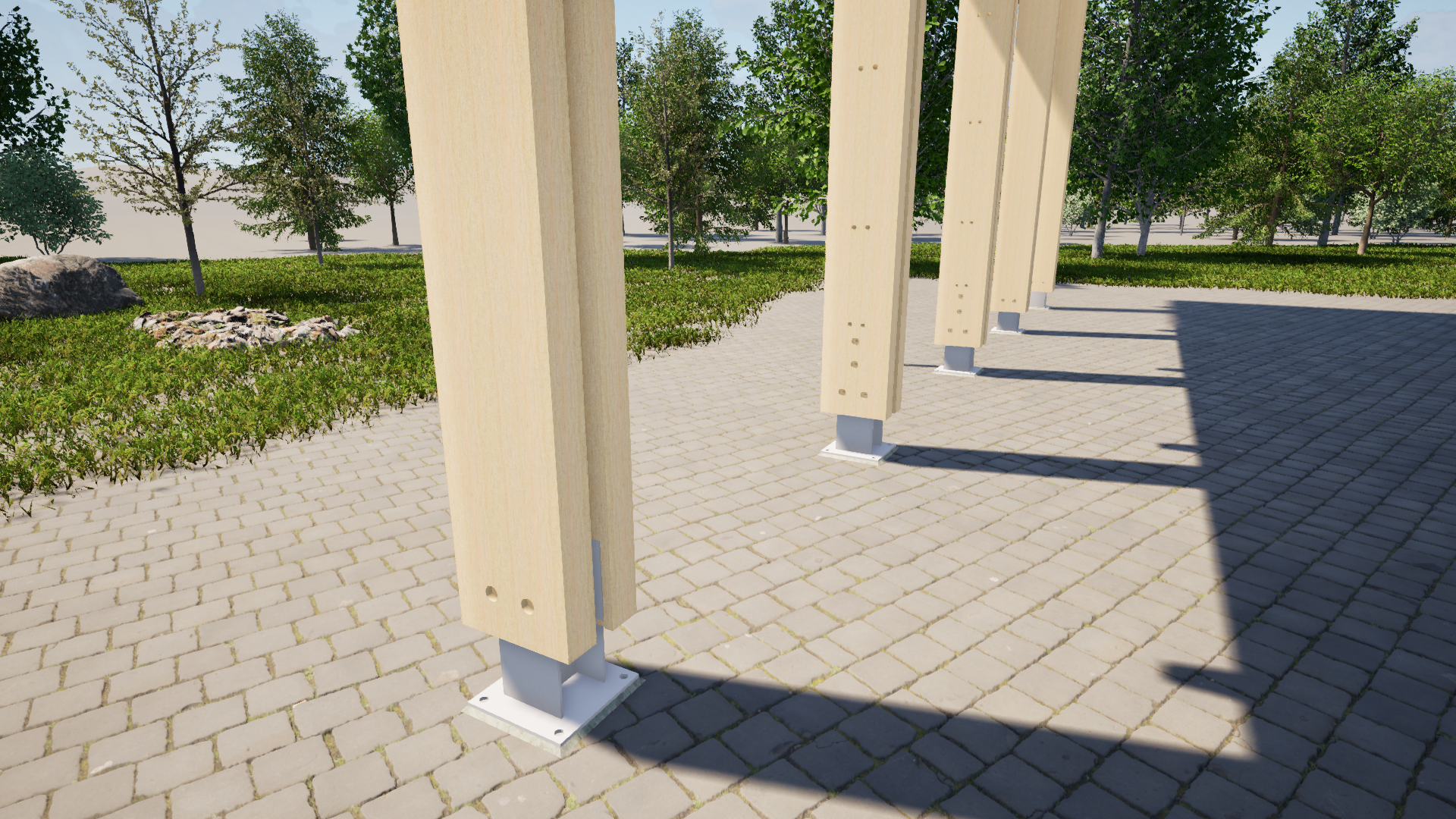 Timber framework coordination detail